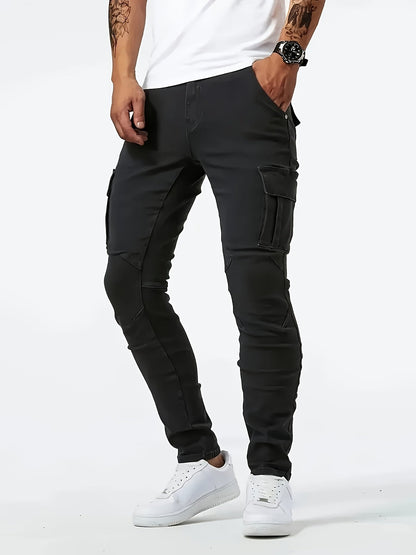 Men's Slim Fit Jeans - Classic Wash Clean Finish – Black – view 6