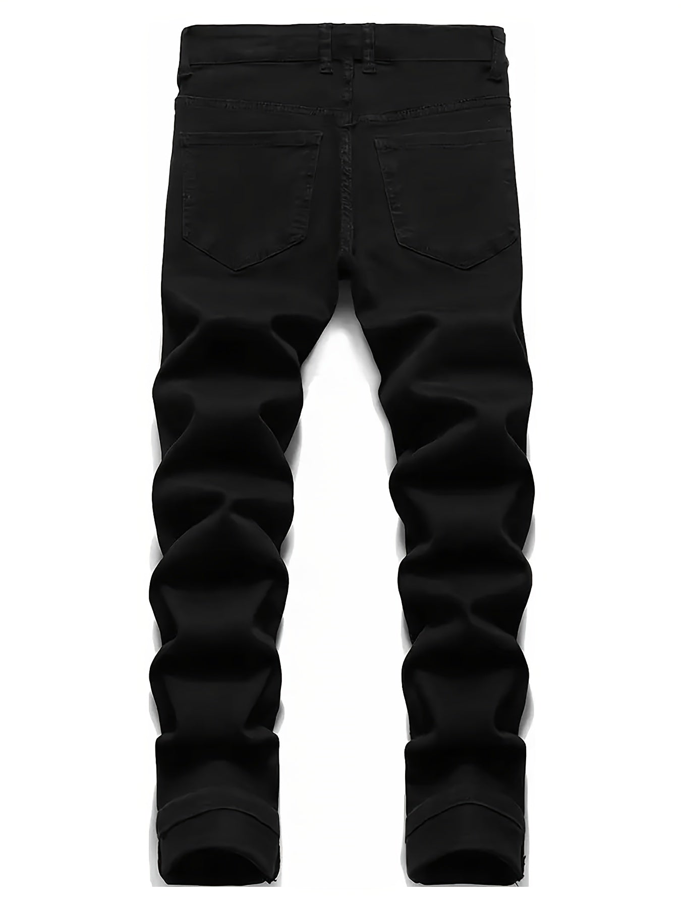 Men's Slim Fit Jeans - Classic Wash Clean Finish – Black Dark Blue – view 3