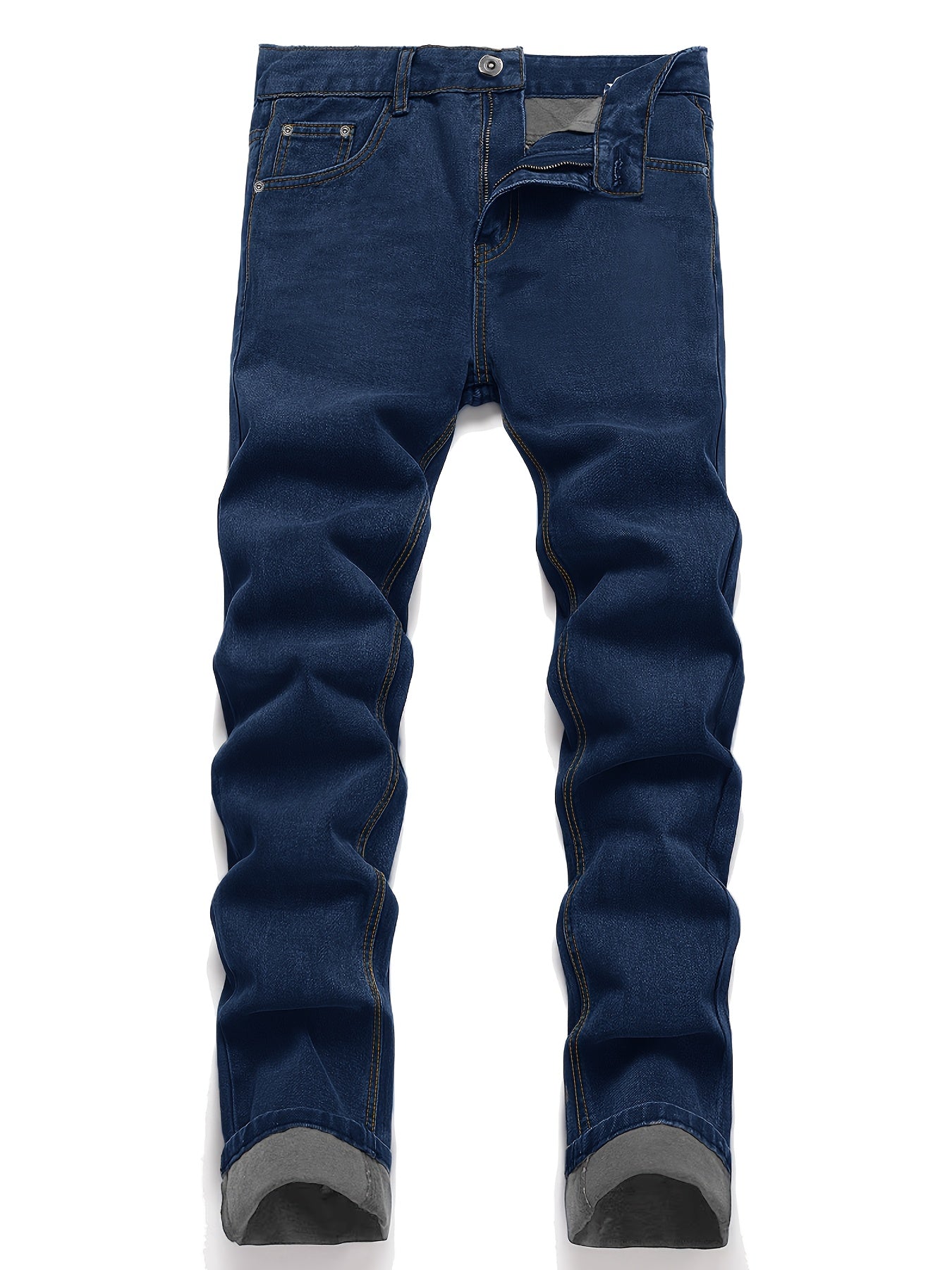 Men's Slim Fit Jeans - Classic Wash Clean Finish – Black Dark Blue – view 4
