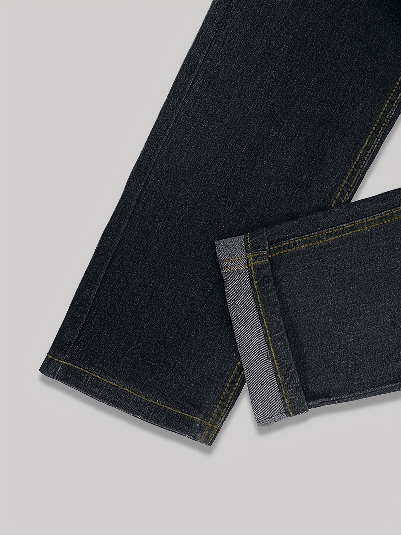Men's Slim Fit Jeans - Classic Wash Clean Finish – Black Navy Blue – view 5