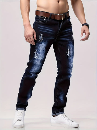 Men's Slim Fit Jeans - Classic Wash Clean Finish – Blue Denim – view 4