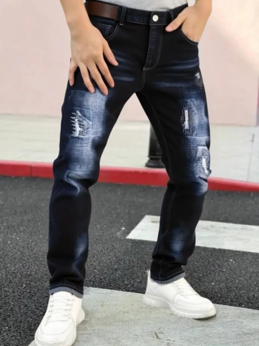 Men's Slim Fit Jeans - Classic Wash Clean Finish – Blue Denim – view 6