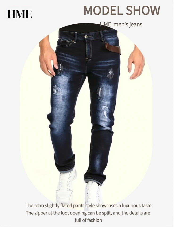 Men's Slim Fit Jeans - Classic Wash Clean Finish – Blue Denim – view 9