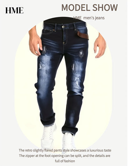 Men's Slim Fit Jeans - Classic Wash Clean Finish – Blue Denim – view 9