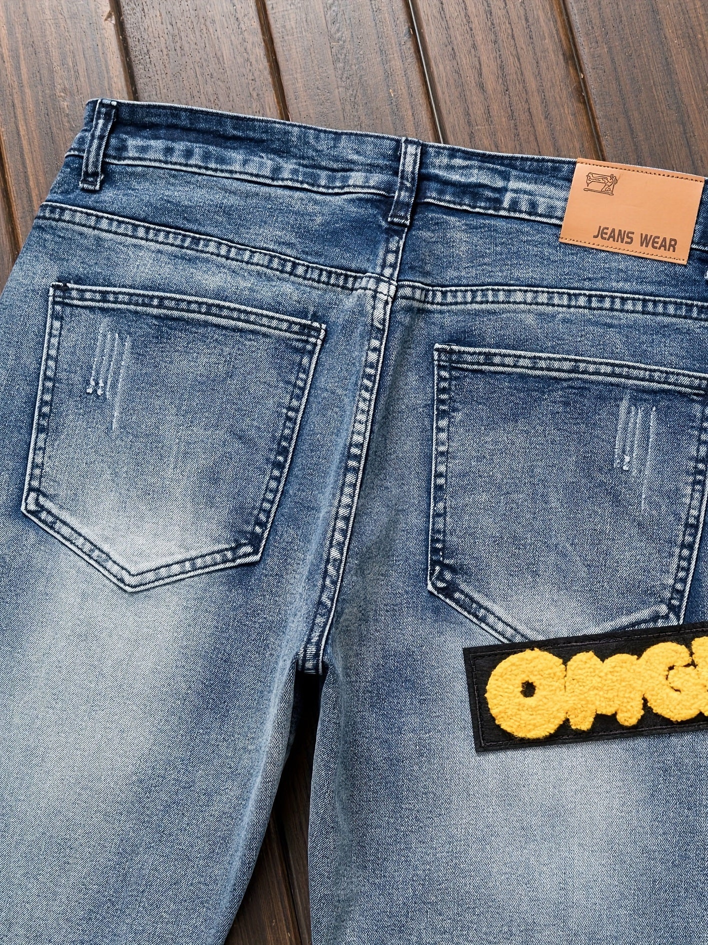Men's Slim Fit Jeans - Classic Wash Clean Finish – Blue Denim Wash 19013 – view 3