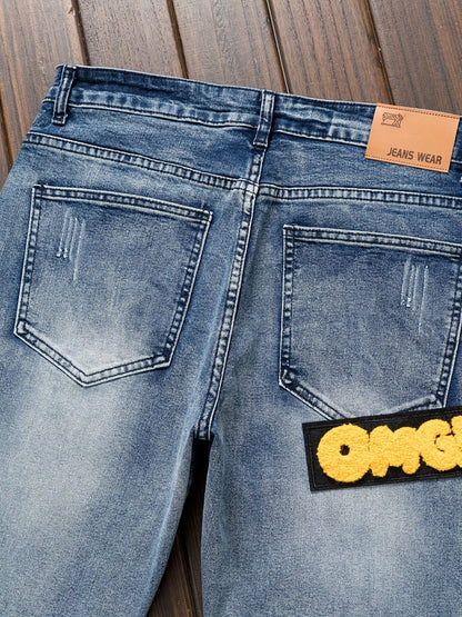 Men's Slim Fit Jeans - Classic Wash Clean Finish – Blue Denim Wash 19013 – view 3