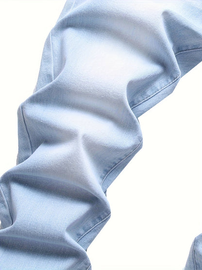 Men's Slim Fit Jeans - Classic Wash Clean Finish – Light Blue – view 10