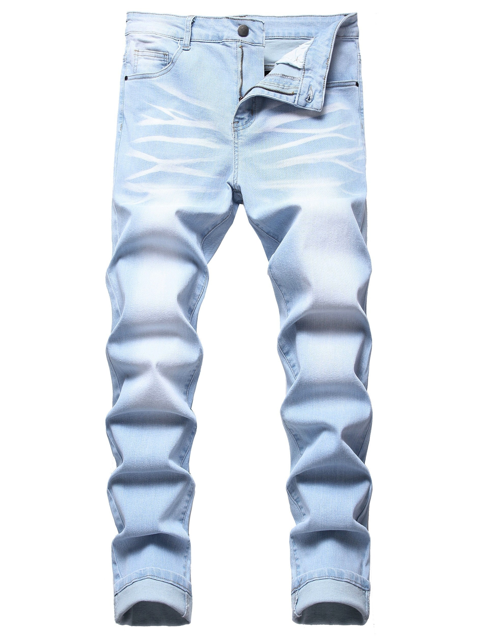 Men's Slim Fit Jeans - Classic Wash Clean Finish – Light Blue – Blue option – main product image