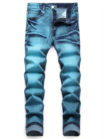 Men's Slim Fit Jeans - Classic Wash Clean Finish – Purple – view 5