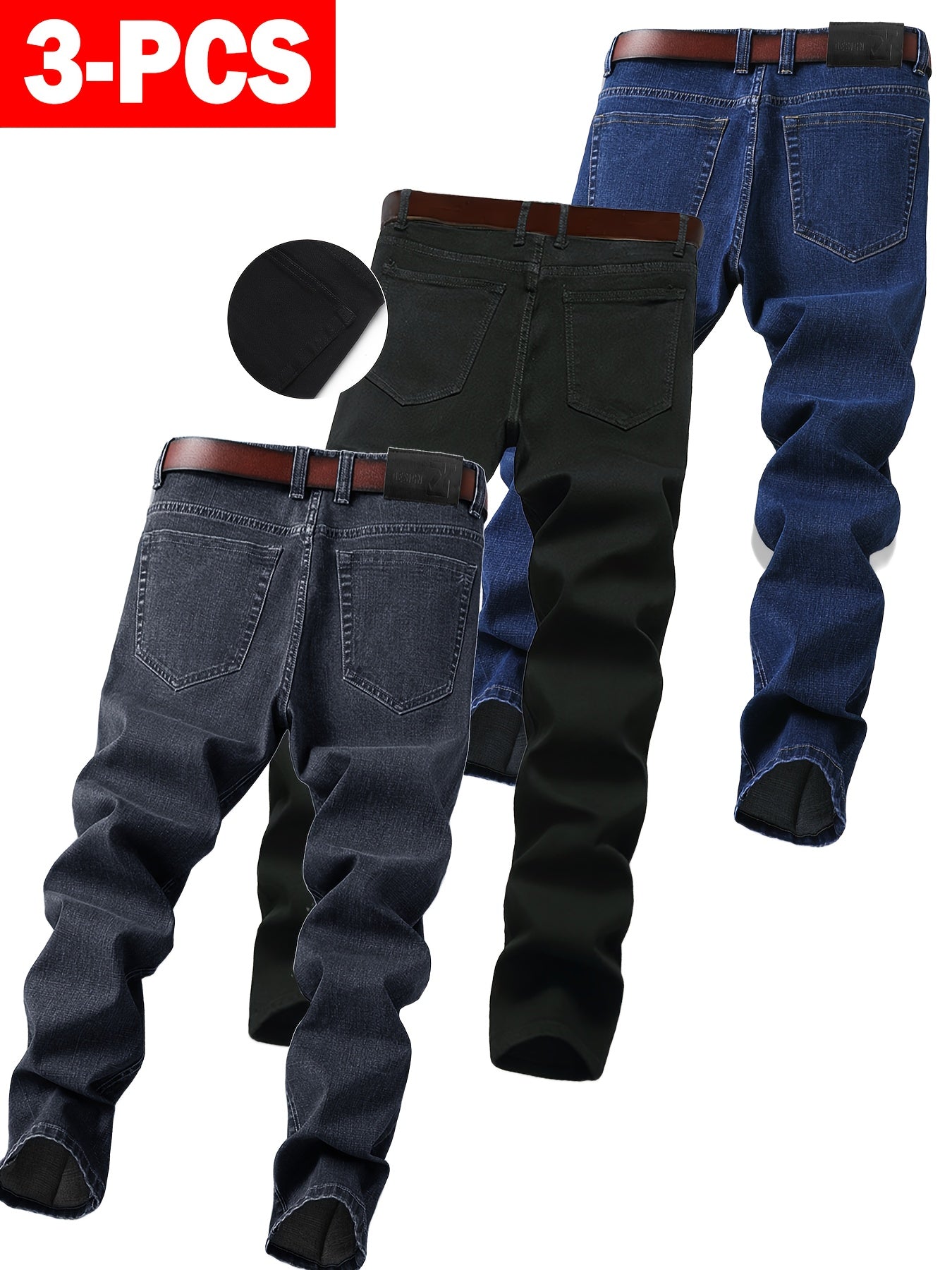 Men's Slim Fit Jeans - Classic Wash Clean Finish – Sizes 30–36 – view 2