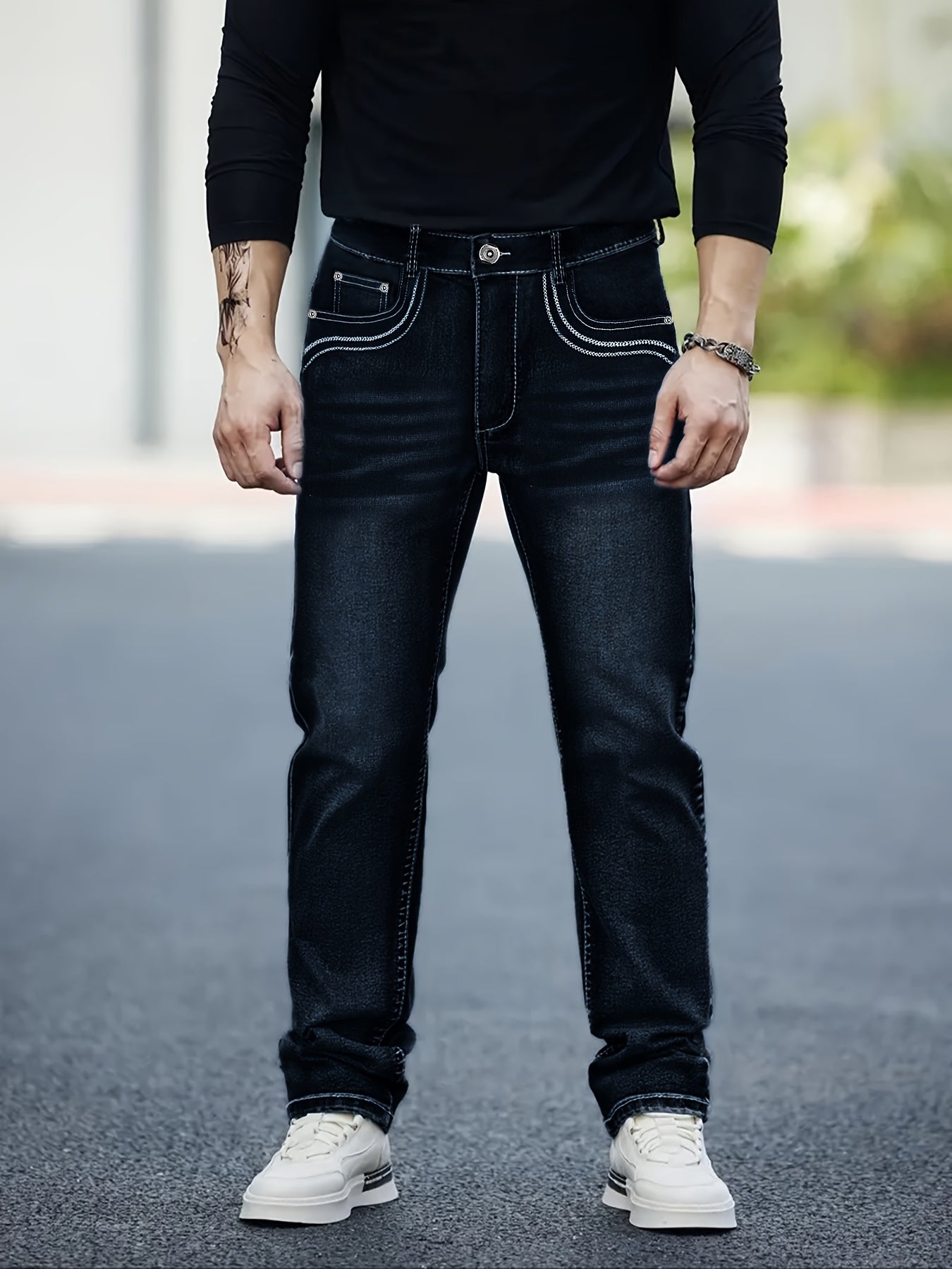 Men's Slim Fit Jeans - Classic Wash Clean Finish – Sizes 34–38 – view 8