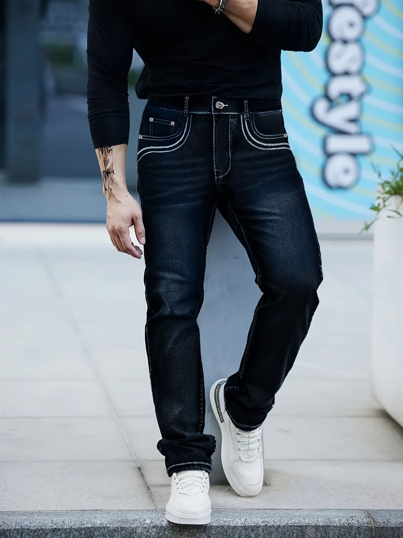 Men's Slim Fit Jeans - Classic Wash Clean Finish – Sizes 34–38 – view 10