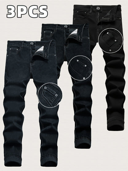 Men's Slim Fit Jeans - Classic Wash Clean Finish – Sizes 40 – view 3