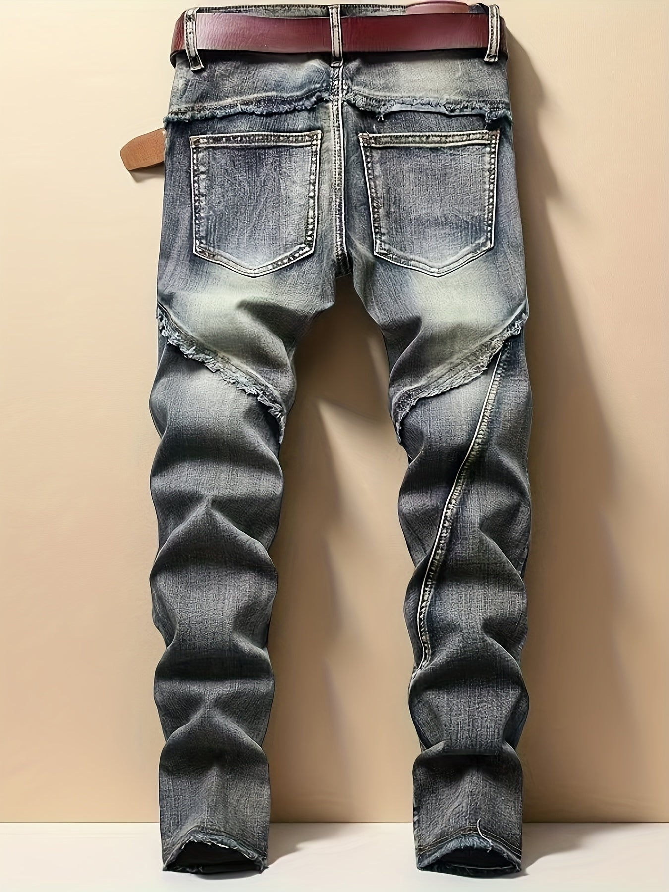 Men's Slim Fit Jeans - Classic Wash Clean Finish – Vintage – view 2