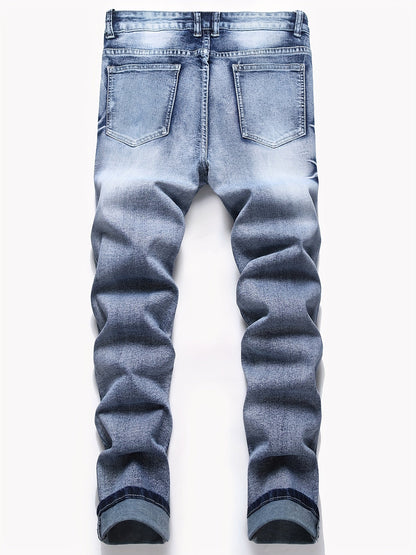 Men's Slim Fit Jeans - Classic Wash Clean Finish – Washed Blue – view 2