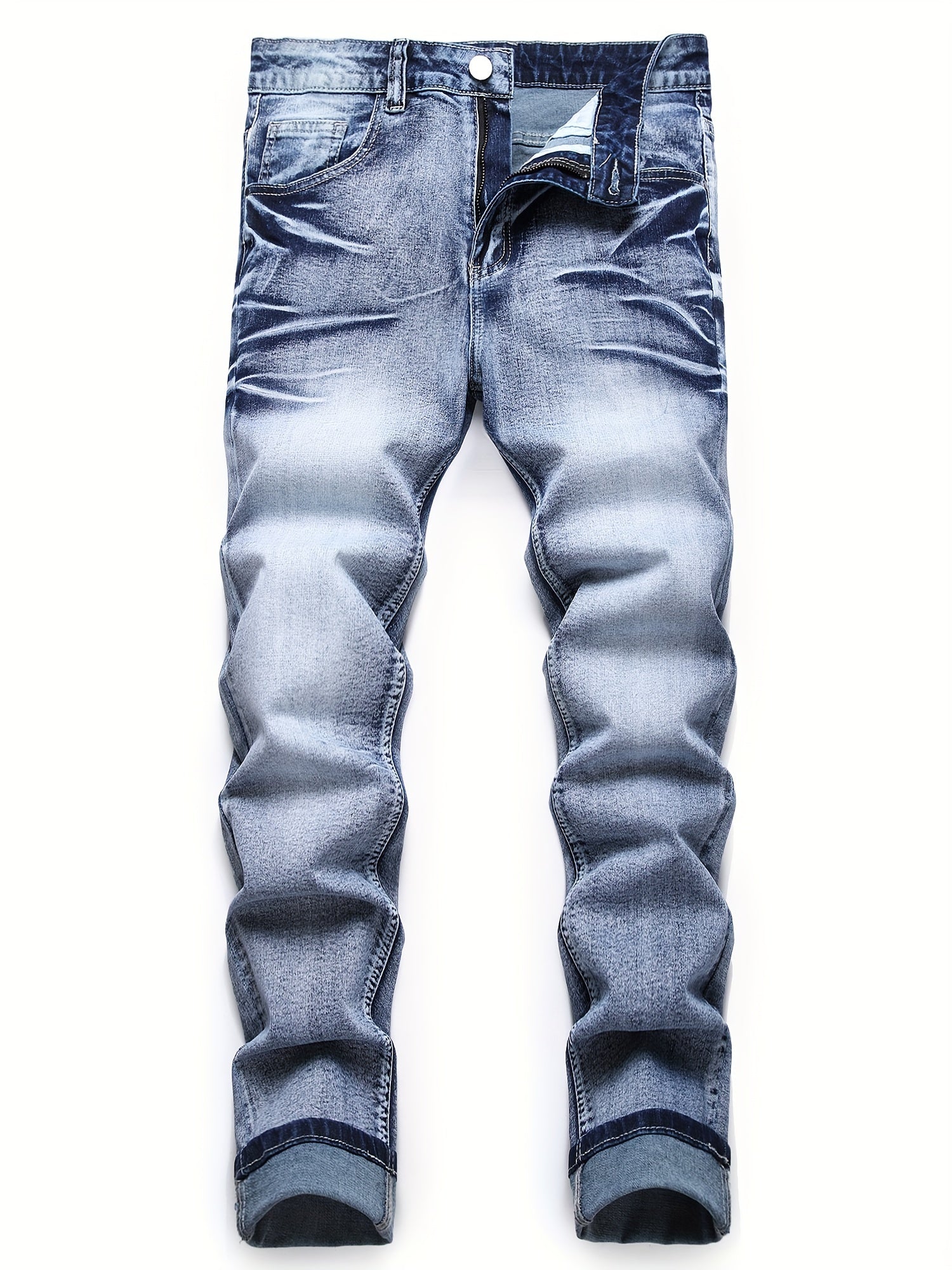 Men's Slim Fit Jeans - Classic Wash Clean Finish – Washed Blue – view 6
