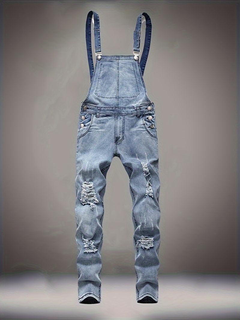 Men's Slim Fit Jeans - Classic Wash Distressed – Classic Rise / Blue Denim Slim-Fit – view 7