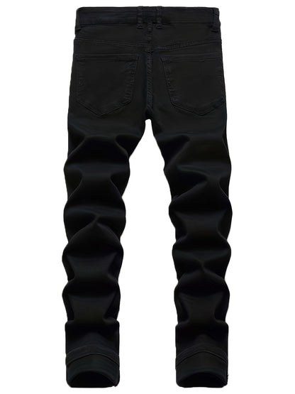 Men's Slim Fit Jeans - Classic Wash Distressed – Sizes 30–38 – view 14