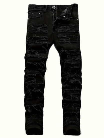 Men's Slim Fit Jeans - Classic Wash Distressed – Sizes 30–38 – view 22