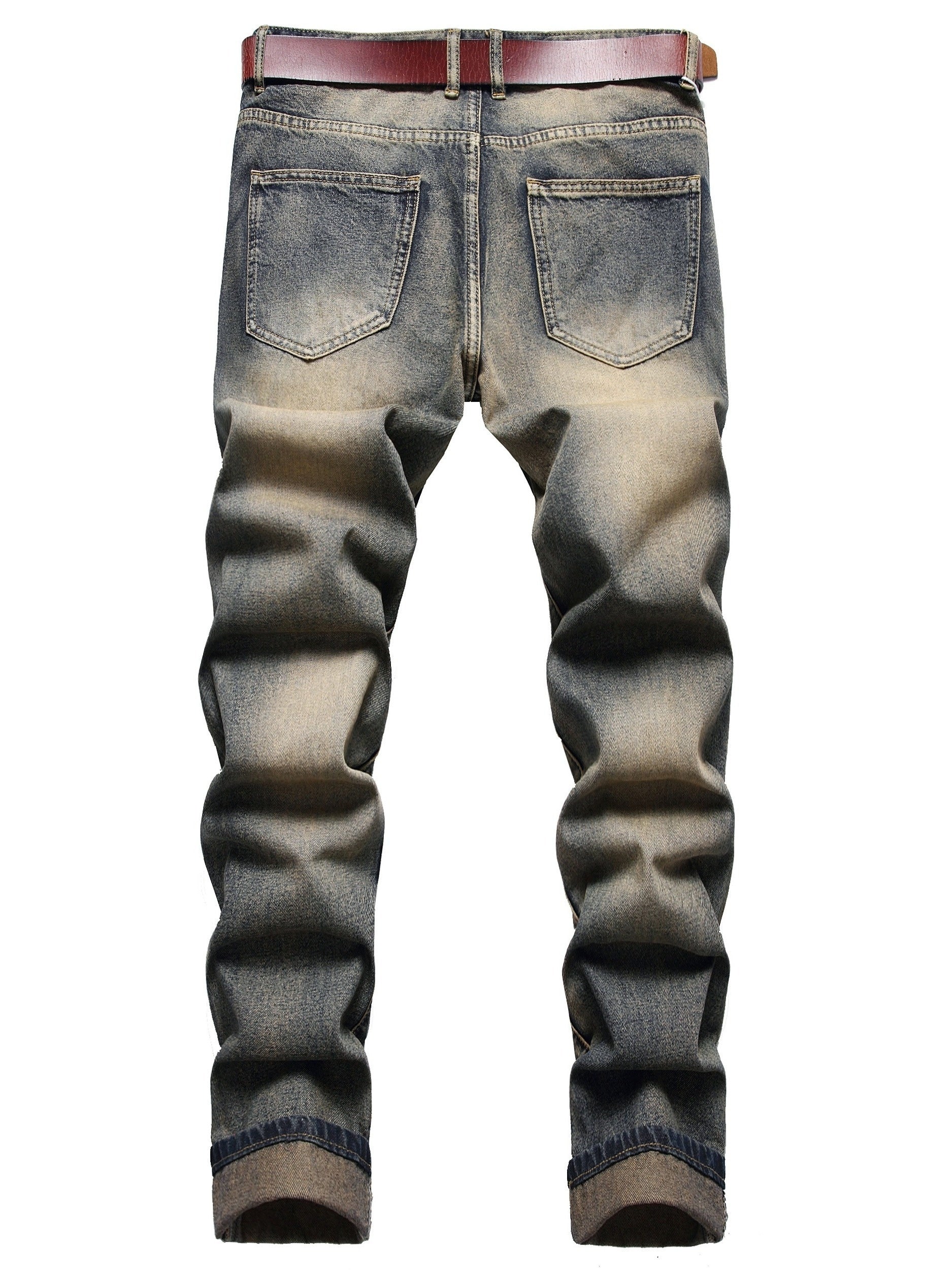 Men's Slim Fit Jeans - Classic Wash Distressed – Sizes 30–42 – view 7