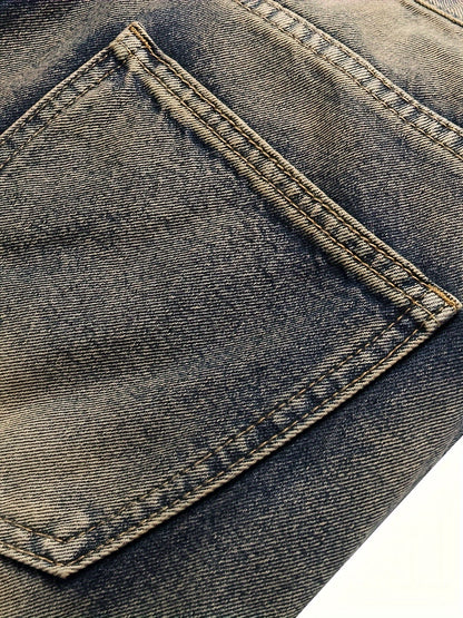 Men's Slim Fit Jeans - Classic Wash Distressed – Sizes 30–42 – view 9