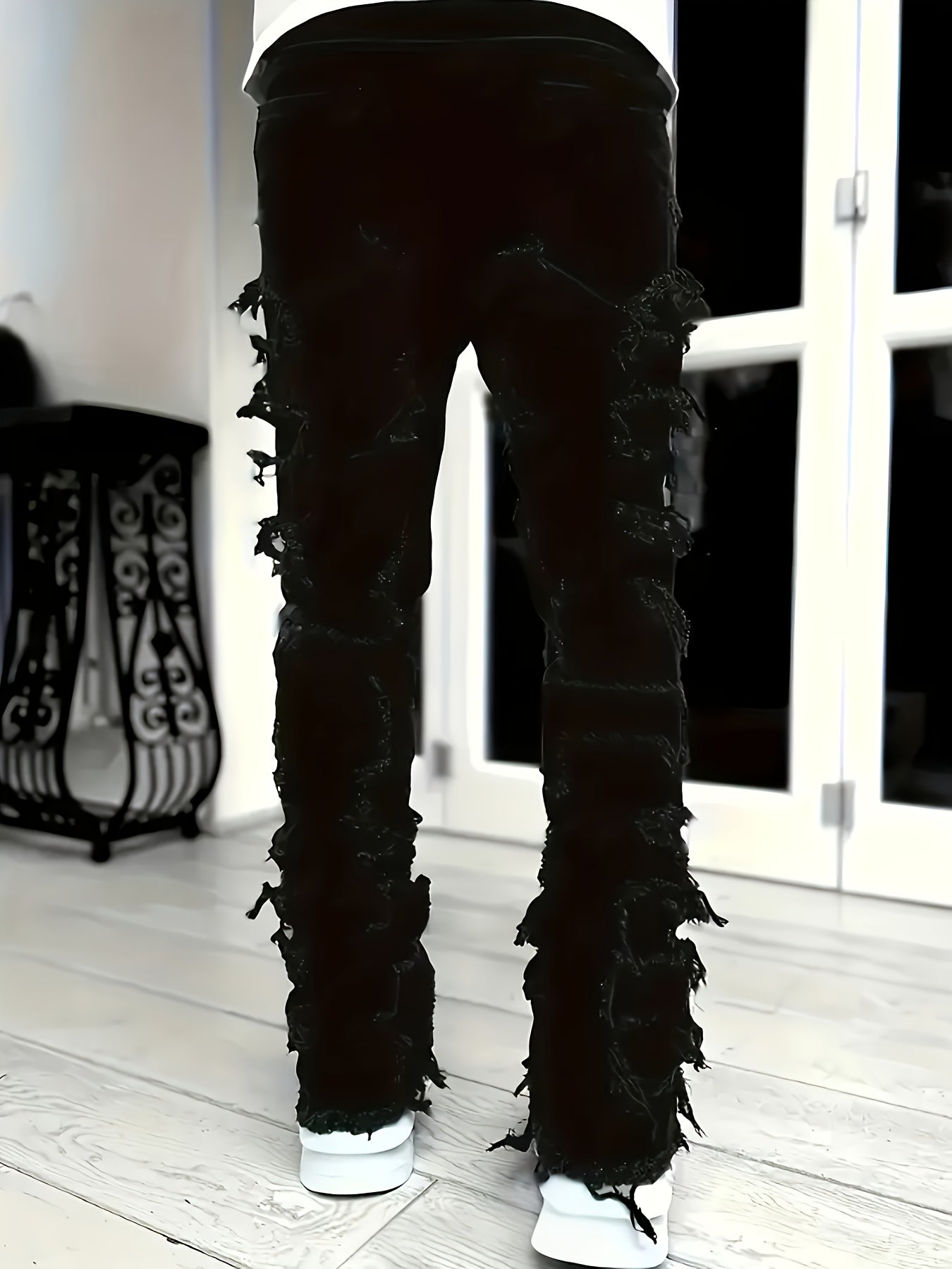 Men's Slim Fit Jeans - Classic Wash Distressed Streetwear – Sizes S–XXXL – view 3