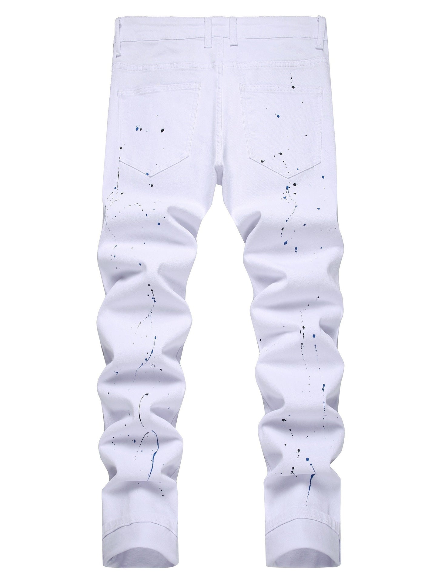 Men's Slim Fit Jeans - Classic Wash Distressed – White Denim Slim-Fit – view 5