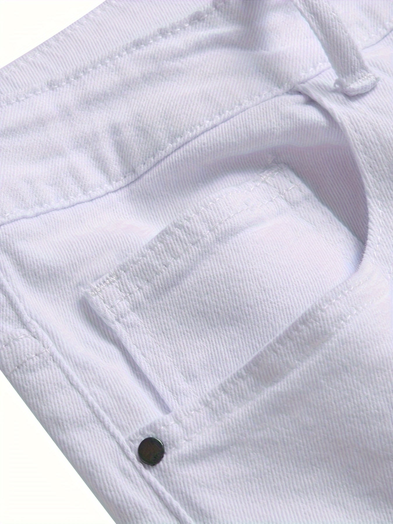 Men's Slim Fit Jeans - Classic Wash Distressed – White Denim Wash 56325 – view 7