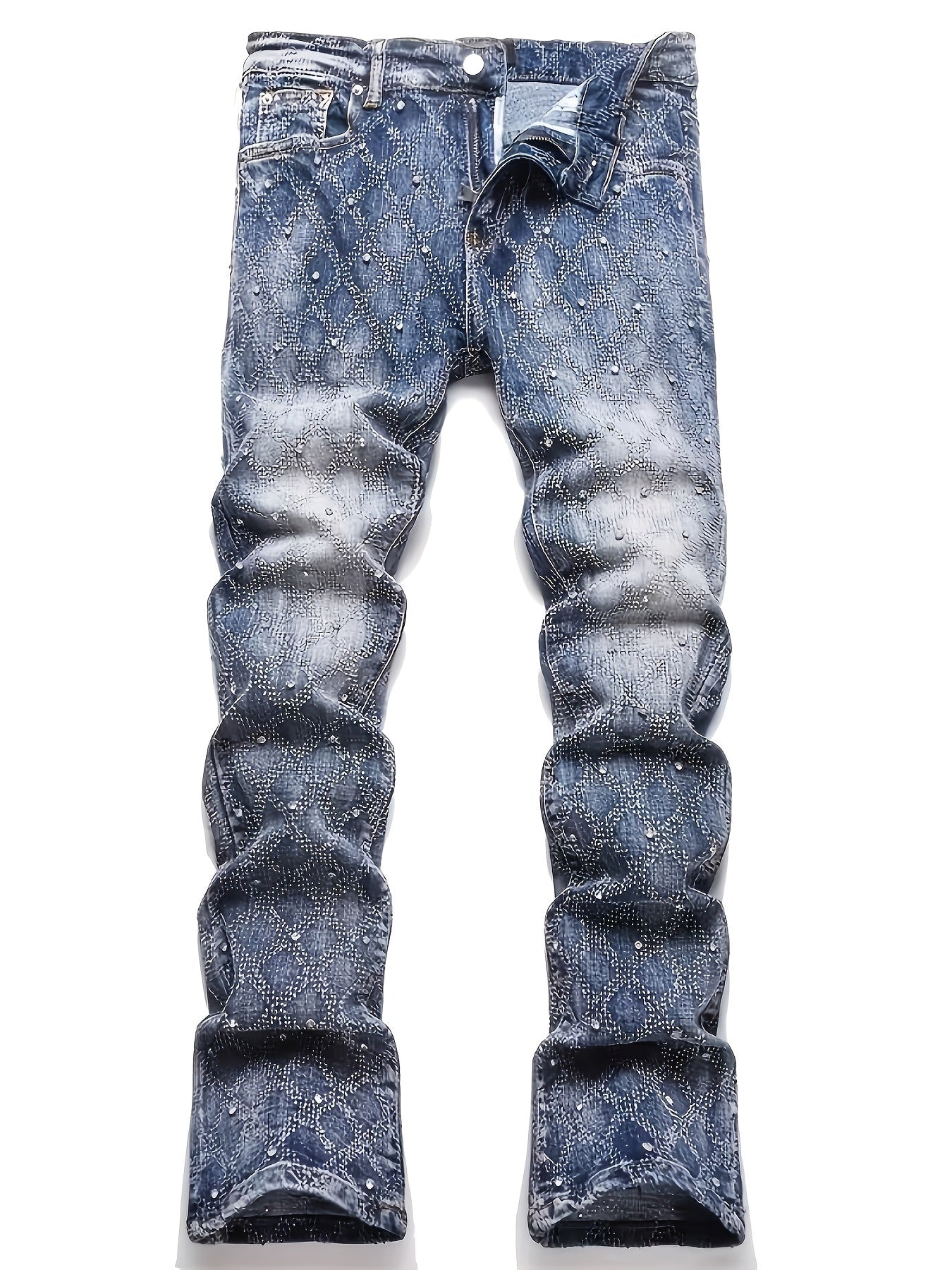 Men's Slim Fit Jeans - Classic Wash Embellished – view 9