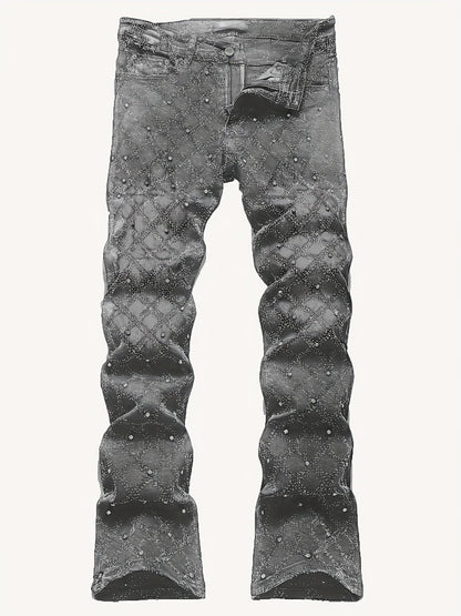 Men's Slim Fit Jeans - Classic Wash Embellished – view 10