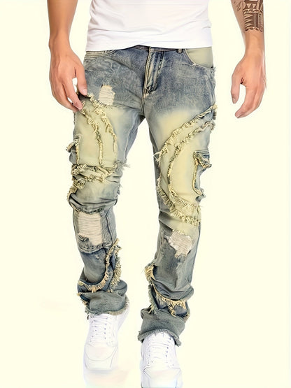 Men's Slim Fit Jeans - Classic Wash Embroidered – view 15