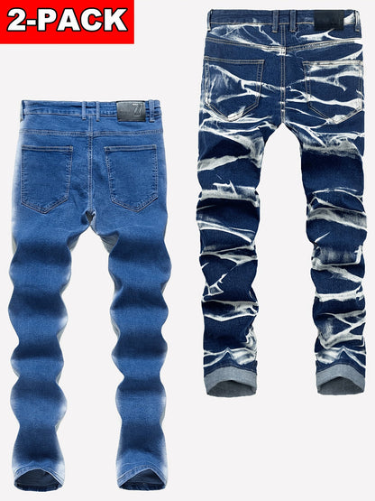 Men's Slim Fit Jeans - Vintage Wash Clean Finish – view 4