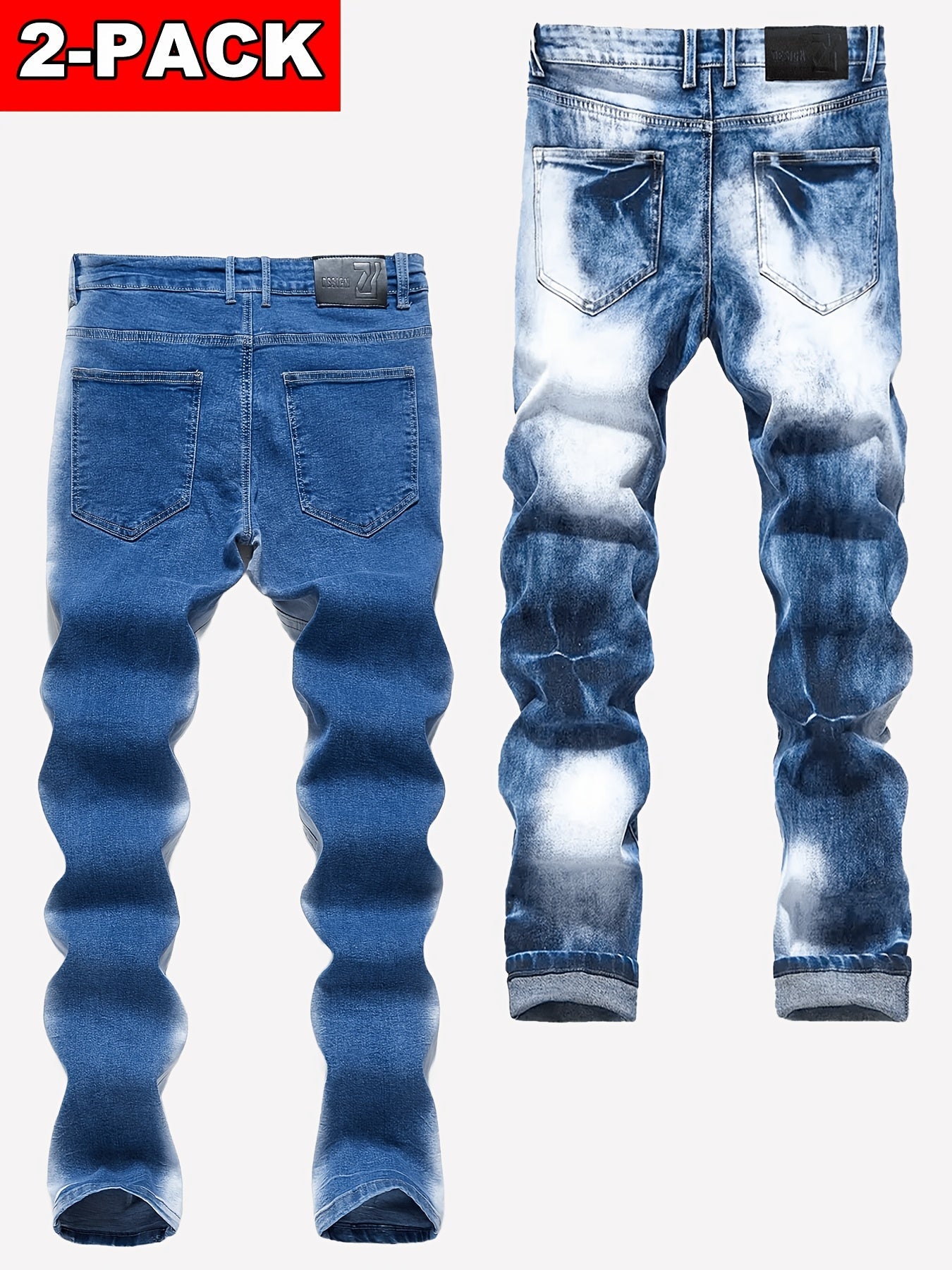 Men's Slim Fit Jeans - Vintage Wash Clean Finish – view 5