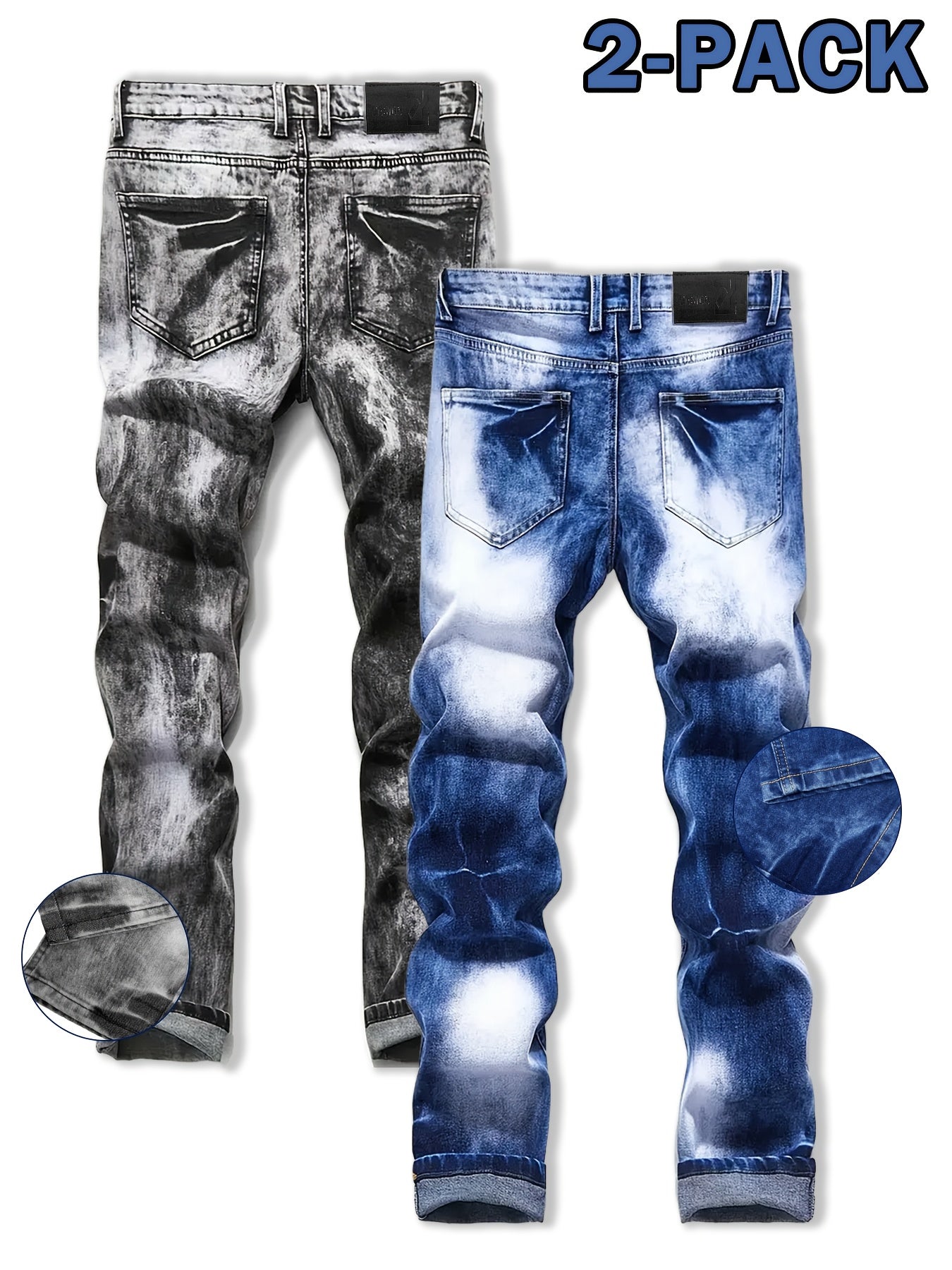 Men's Slim Fit Jeans - Vintage Wash Clean Finish – view 6