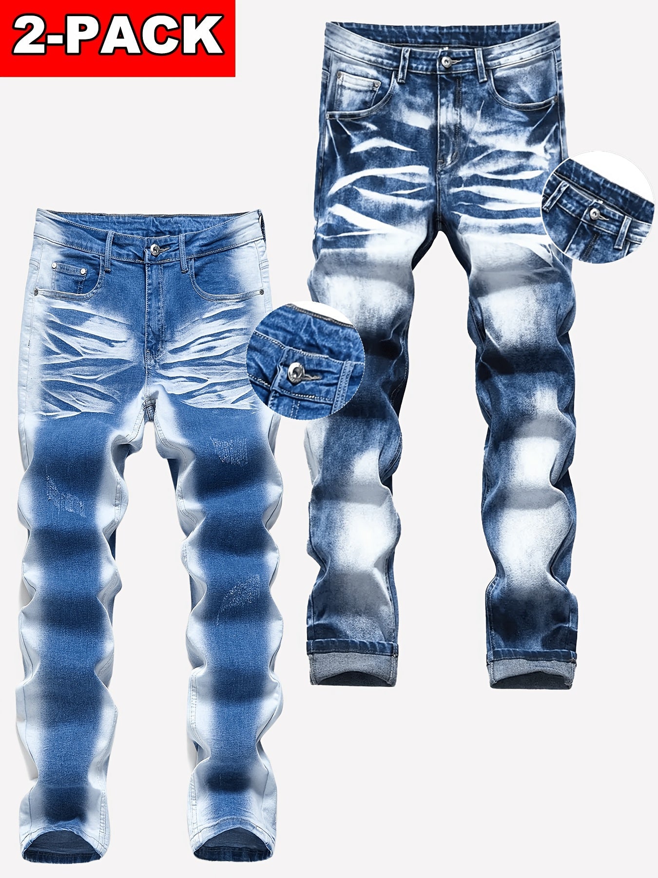 Men's Slim Fit Jeans - Vintage Wash Clean Finish – view 12