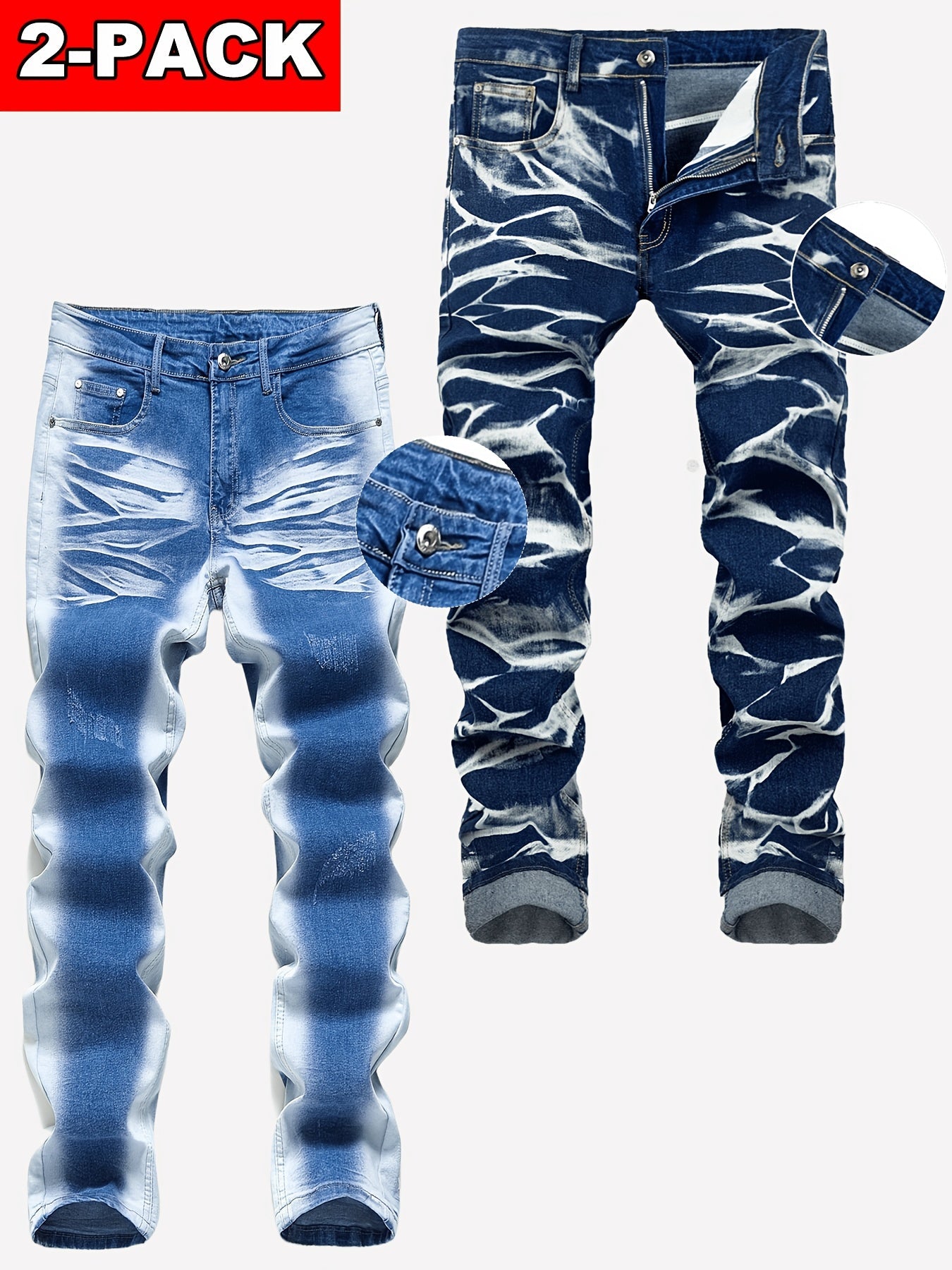 Men's Slim Fit Jeans - Vintage Wash Clean Finish – view 14