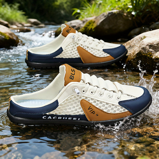 Men's Slippers - Everyday Comfort & Durable Sole – Beige / Grey – main product image