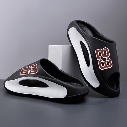 Men's Slippers - Everyday Comfort & Durable Sole – Black / White – view 4