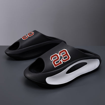 Men's Slippers - Everyday Comfort & Durable Sole – Black / White – view 7