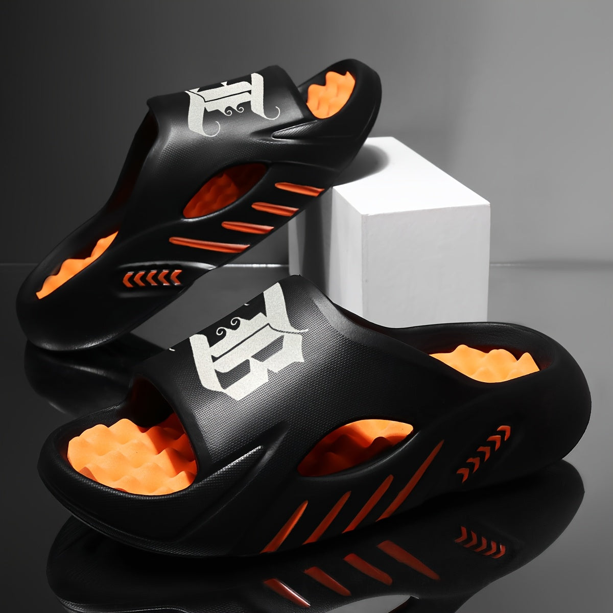 Men's Slippers - Non-Slip Sole – 21-Variant Selection – Black option – main product image