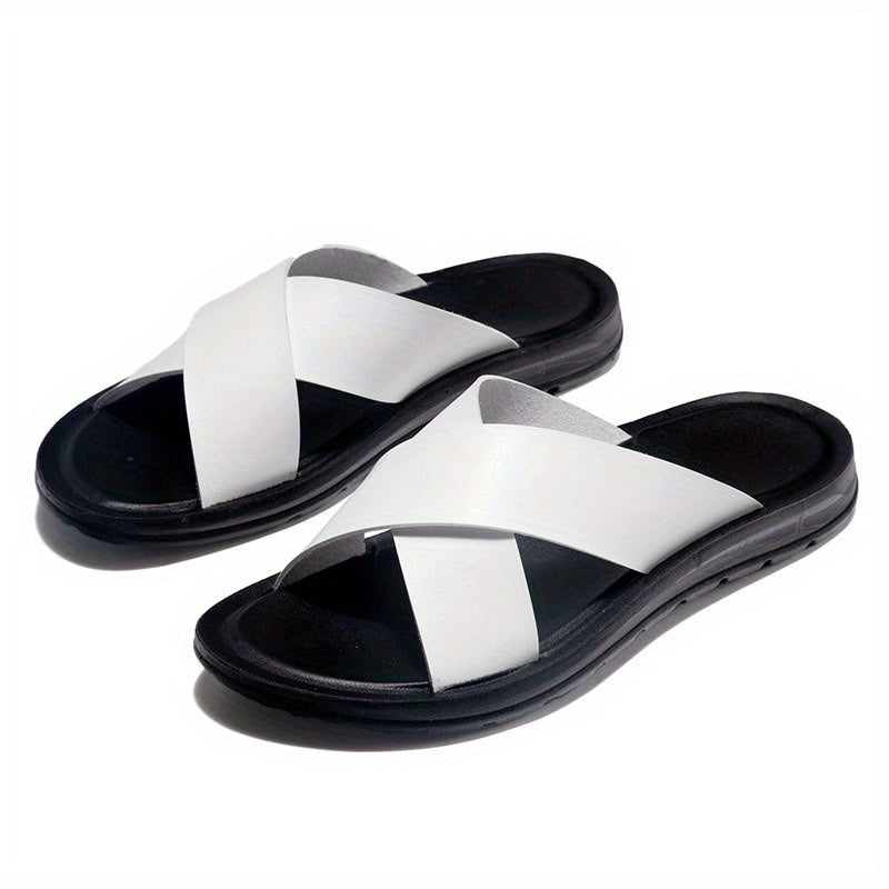 Men's Slippers - Non-Slip Sole for Beach & Water – Black / Yellow – view 7