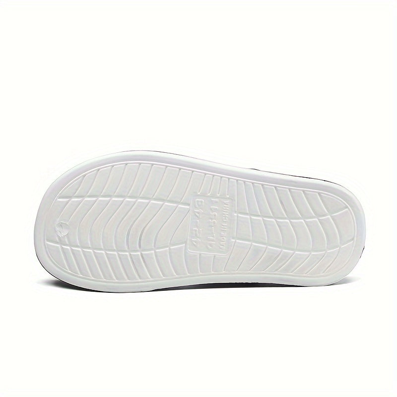Men's Slippers - Non-Slip Sole for Beach & Water – White / Black – view 6