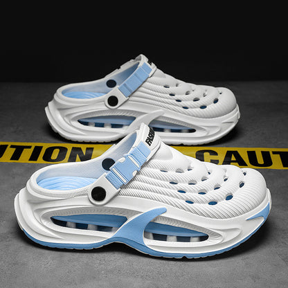 Men's Slippers - Non-Slip Sole Slip-On for Beach & Water – White option – main product image