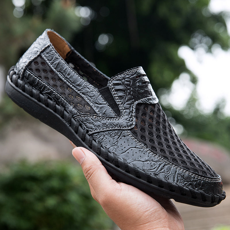 Men's Sneakers - Breathable Comfort – Black Mesh – Black option – view 2