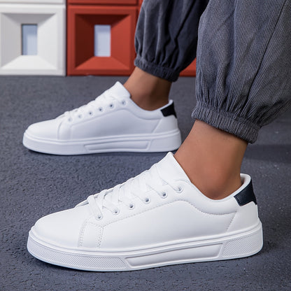 Men's Sneakers - Breathable Comfort – White With Black – main product image