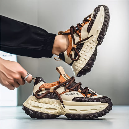 Men's Sneakers - Breathable Mesh Non-Slip Sole for Beach & Water – Dark Brown Lace – view 4