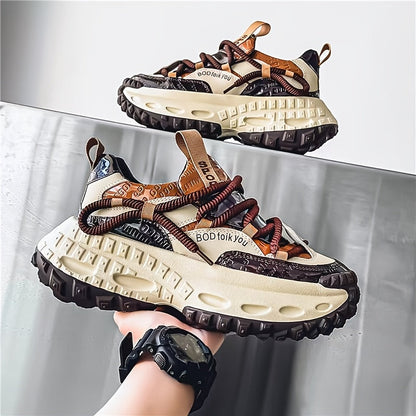 Men's Sneakers - Breathable Mesh Non-Slip Sole for Beach & Water – Dark Brown Lace – view 7