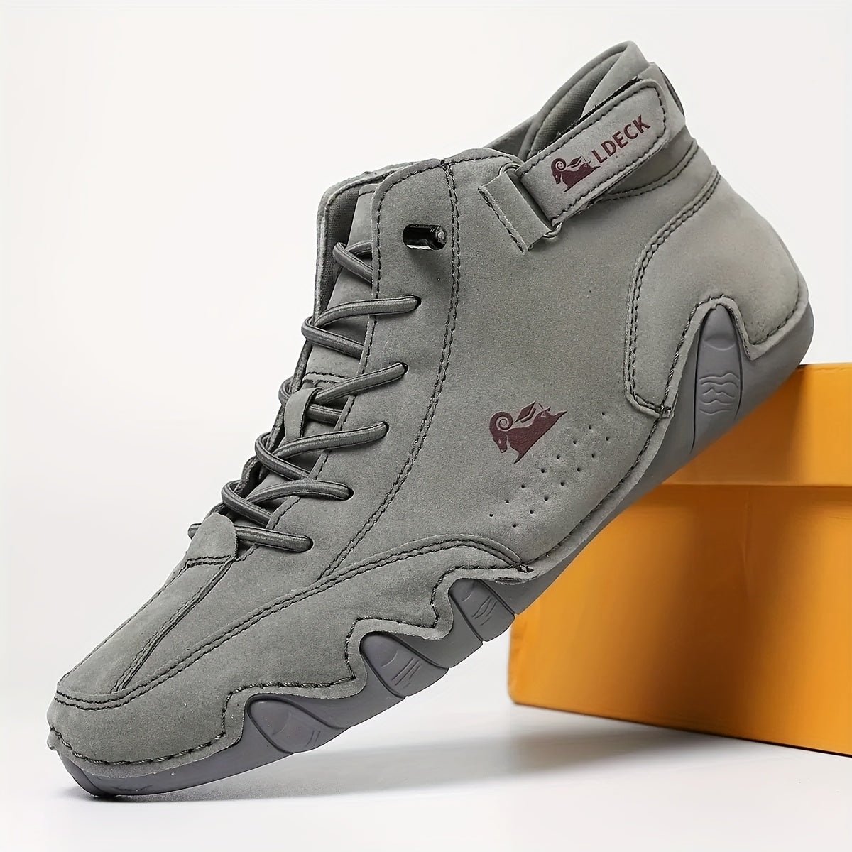 Men's Sneakers - Comfort Fit for Everyday Wear – Grey Lace – view 2
