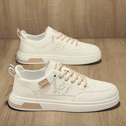 Men's Sneakers - Comfort Fit for Outdoor & – White / Khaki – view 2