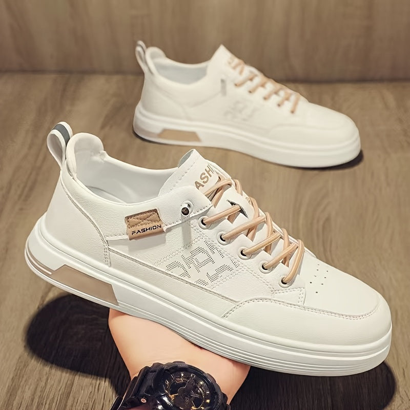 Men's Sneakers - Comfort Fit for Outdoor & – White / Khaki – view 9